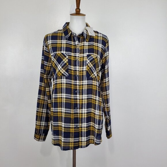 KORI Button Up Plaid Herringbone Casual Western Lightweight Top NEW NWT Size S - Picture 4 of 15